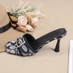 Square Toe Stiletto Heels