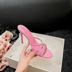 Studded Strap Stiletto Heels