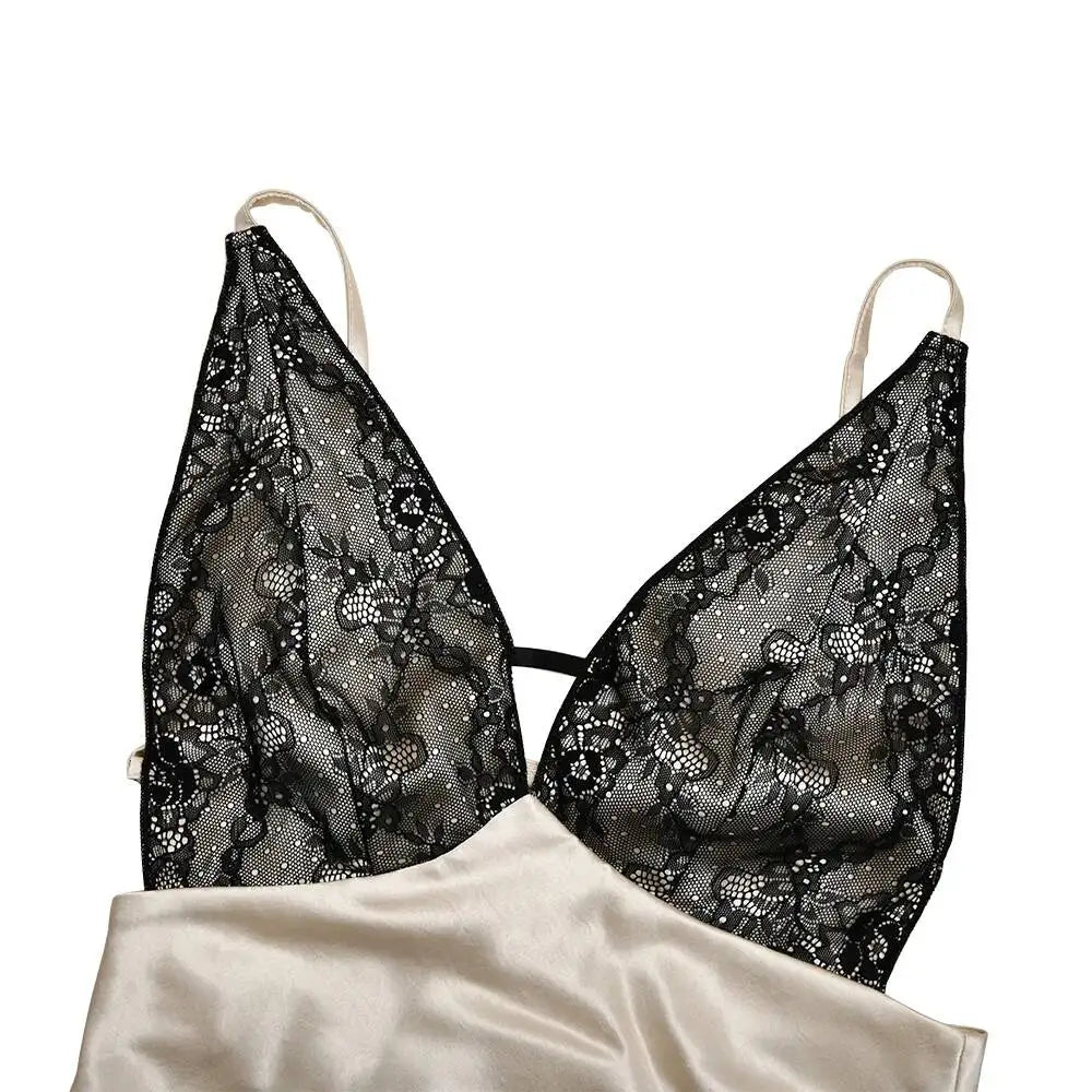 Black lace bralette with floral patterns on a white background