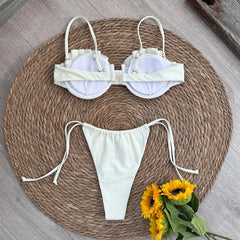 Shell Detail Bikini Bathing Suit Set