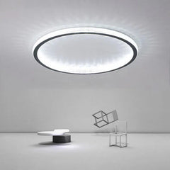 A sleek and modern LED ceiling lamp illuminating a cozy Studio room Golden Atelier 4