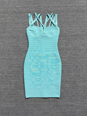 Strappy Neck Midi Bandage Dress