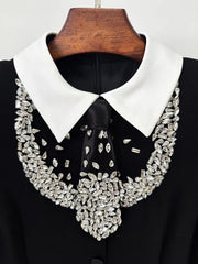 Black Beaded Collar Maxi Dress