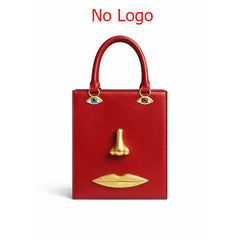 Sculptural Face Embellished Bag