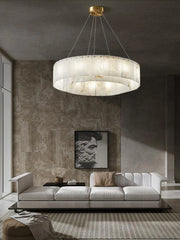 Round Marble Dimmable LED Pendant Light