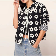 Black Printed Reversible Jacket