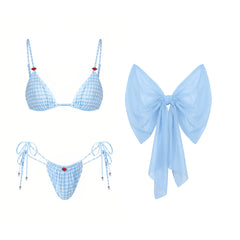 Gingham Print One Piece Bathing Suit