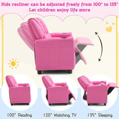 Double kids recliner chair PU leather, U.S. Origin.