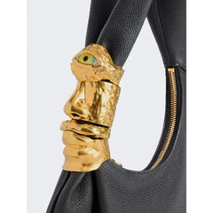 Half Moon Face Hardware Shoulder Bag