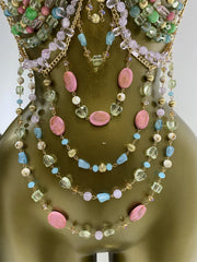 Multi-layer Beaded Body Chain Top