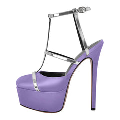 Platform T Strap Stiletto Sandals