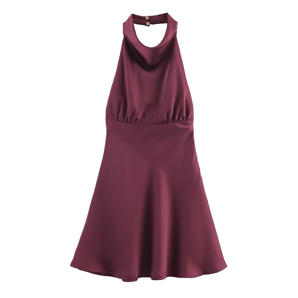 Maroon dress on a white background