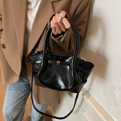 Short Handle PU Leather Tote Bags for Women