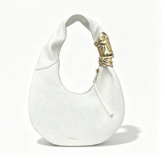 Half Moon Face Hardware Shoulder Bag