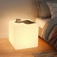 Led Light Side Table Smart White Light Nightstand