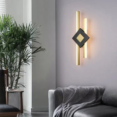 A modern marble LED wall lamp with a minimalist design, perfect for adding a touch of luxury to any room. C