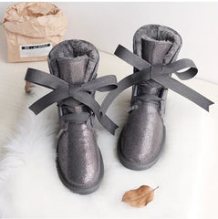 Plush Leather Non-slip Warm Winter Boots