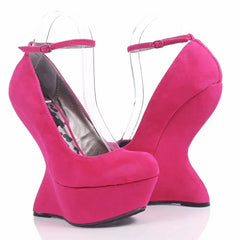 Sculpted Wedge Heel Pumps