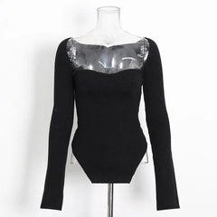 Asymmetrical Knit Off-Shoulder Top