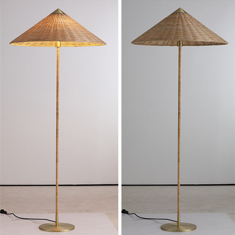 Rattan Led Floor Light Minimalist Lamp Fixtures