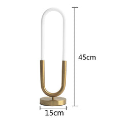 LED White U-shaped Silicone Tube Table Light - Golden Atelier