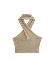 Cross Knitted Sling Top