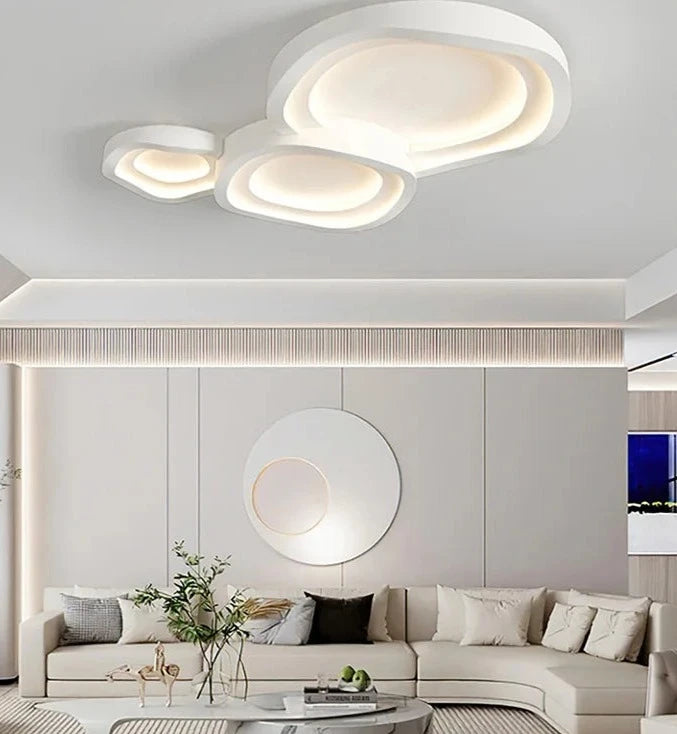 Frosted Dish Lights LED Ceiling Lights Minimalist Design Lighting Fixtures Golden Atelier