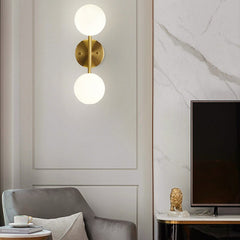 Frosted Glass Ball LED Metal Wall Sconce Light Fixtures