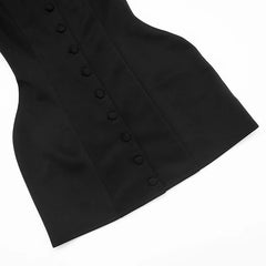 Button Structured Blazer Mini Dress