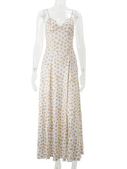 Polka Dot Spaghetti Strap Maxi Dress