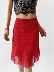 Floral Print A-Line Midi Skirt