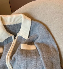 Grey Cashmere Single Breasted Cozy Sweater Cardigans 