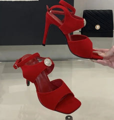Rhinestone Embellished Stiletto Heels