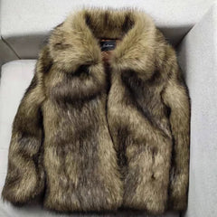 caramel fur coat