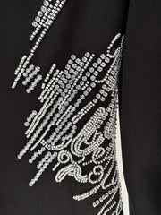 Beaded Script Long Sleeve Mini Dress