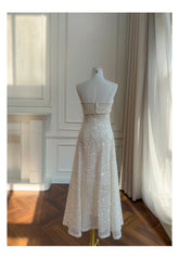 Sequin Spaghetti Strap Midi Dress