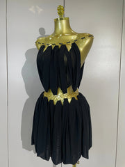 Halter Neck Grecian Style Mini Dress
