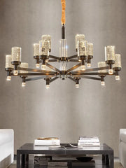  Lifestyle image showcasing the bubble chandelier as a statement piece in a contemporary Study room. Golden Atelier 4