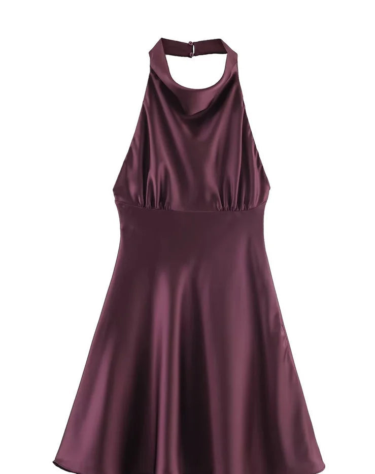 Maroon dress on a white background