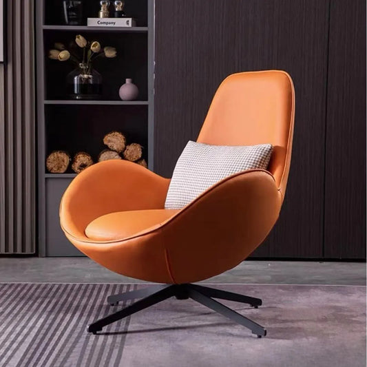  Single Sofa Chair Leisure Backrest Faux Leather Chair