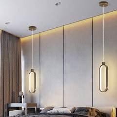 Golden Atelier Gold & Black LED Pendant Ceiling Lamp  Bedroom Pendant Lamp