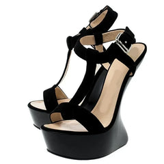 Platform Wedge Ankle Strap Heels