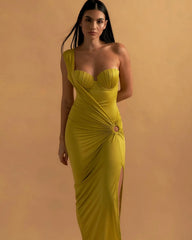 Ribbed Underwire Bikini and High-Slit Skirt Swimwear Set