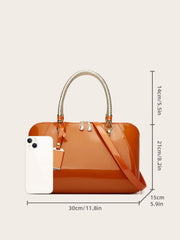 Large Capacity Structured Satchel Bag