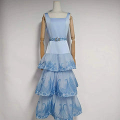 Paisley Square Neck Belted Maxi Dress on mannequin
