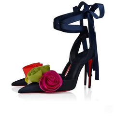 Rose Embellished Stiletto Heels