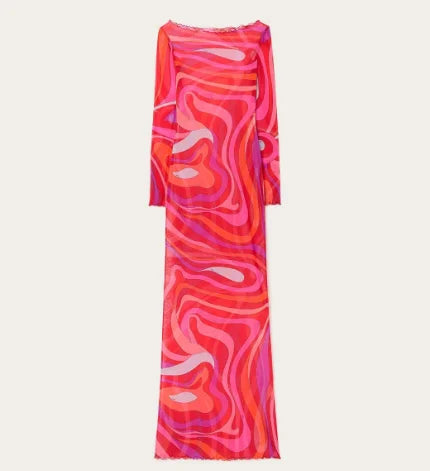 Colorful patterned fabric on a white background
