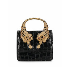 Tiger Sculpted Top Handle Bag