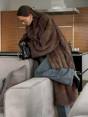 winter streetwear faux fur jacket