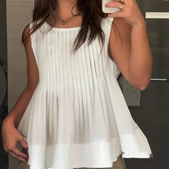 Pleated Tank Top | Flowy Maternity Crop Top